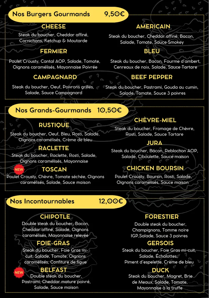 Menu_WONDER Burgers & Fried Chicken_Auterive_image_1