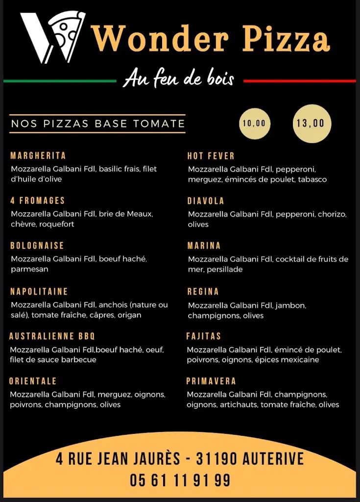 Menu_WONDER PIZZA Au Feu de Bois_Auterive_image_2