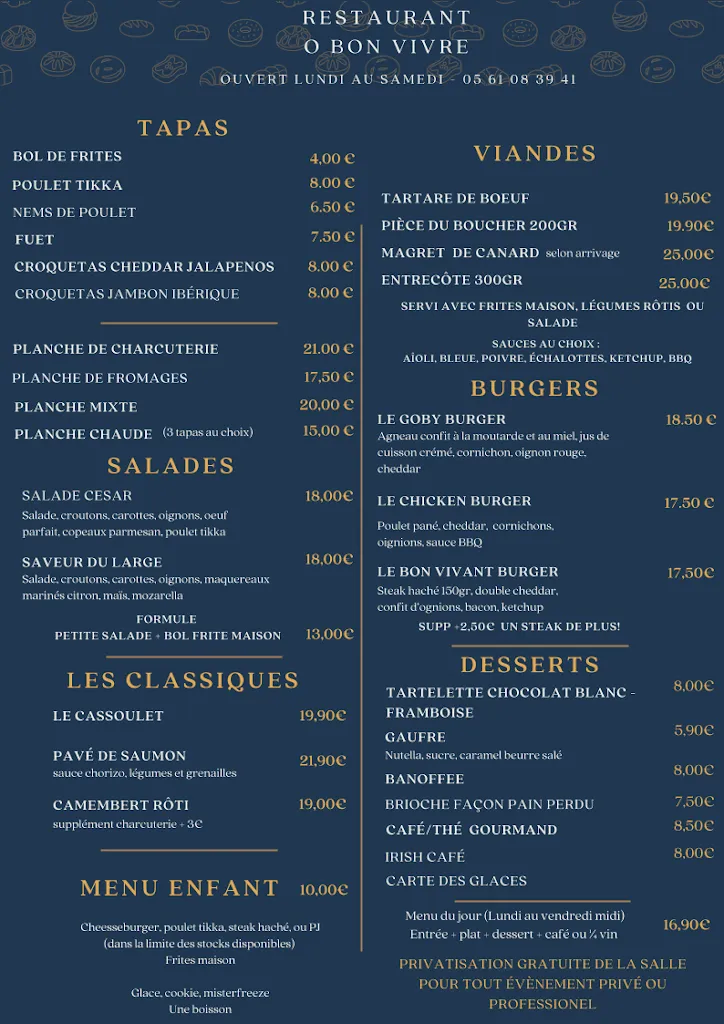 Menu_O Bon Vivre_Venerque_image_1