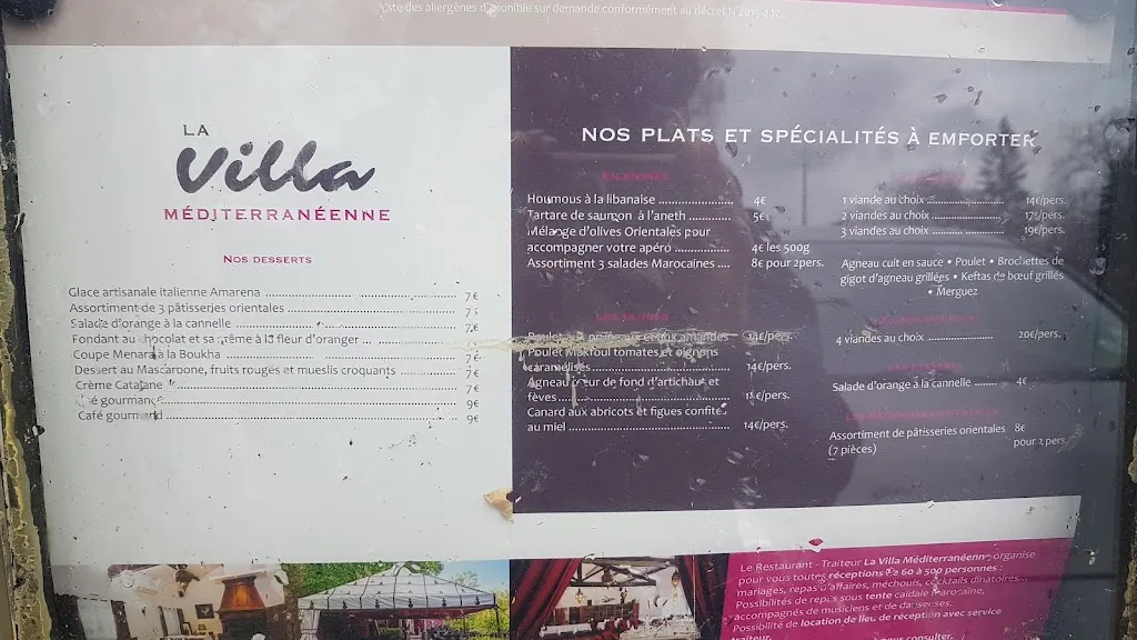 Menu_Restaurant Traiteur La Villa Méditerranéenne_Venerque_image_2