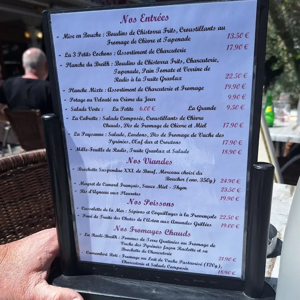 Menü_Restaurant Le Breilh - Hôtel_Ax-les-Thermes_Bild_1