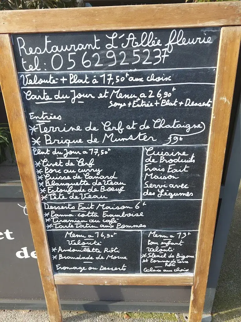 Menu_L'Allée fleurie_Bagnères-de-Bigorre_image_1