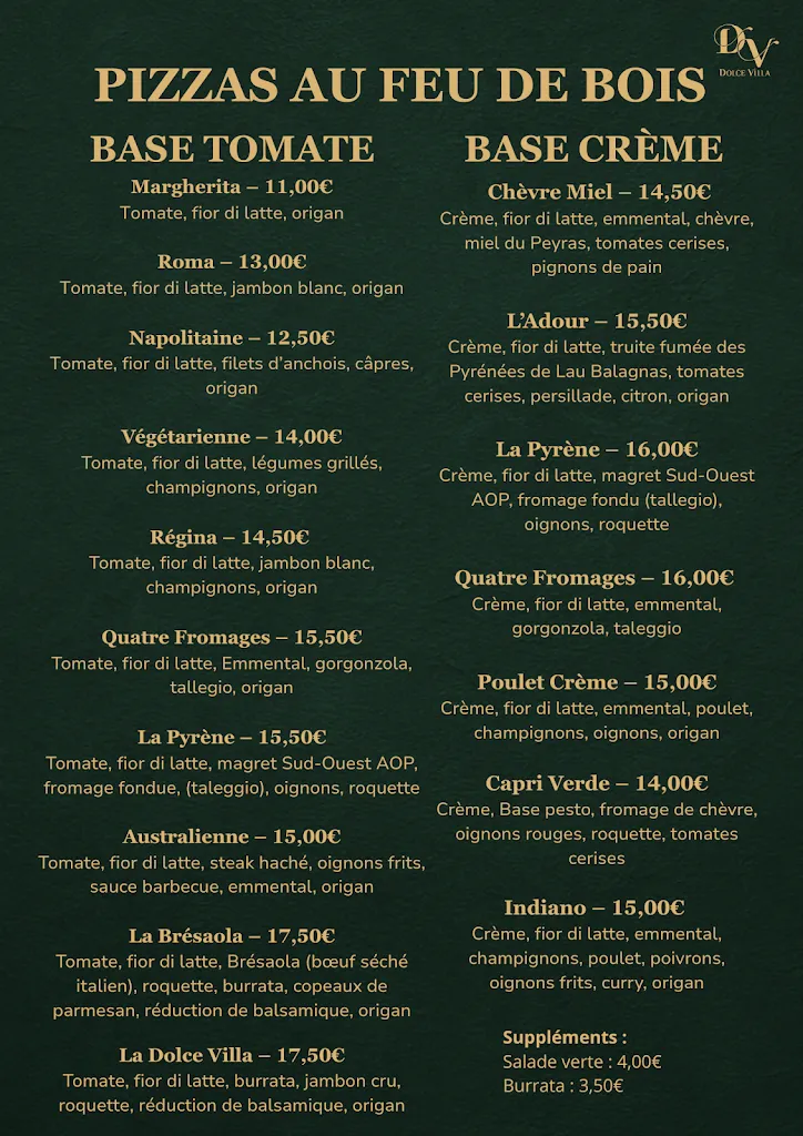 Menu_RESTAURANT DOLCE VILLA_Bagnères-de-Bigorre_image_3