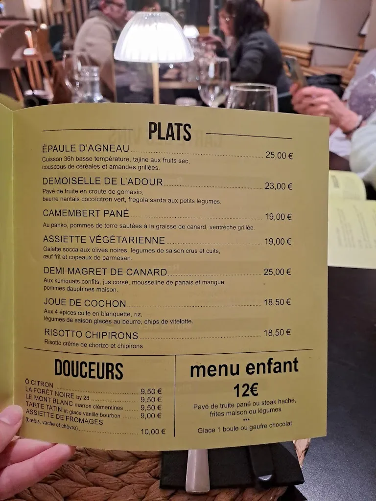 Menu_Le 28_Bagnères-de-Bigorre_image_1