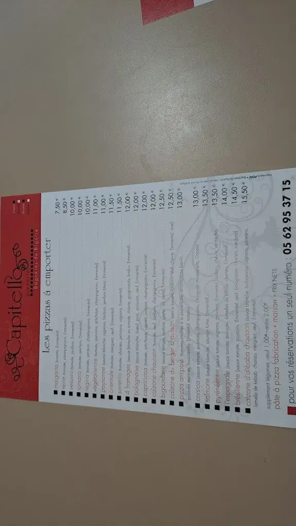 Menu_IL CAPITELLO_Bagnères-de-Bigorre_image_4