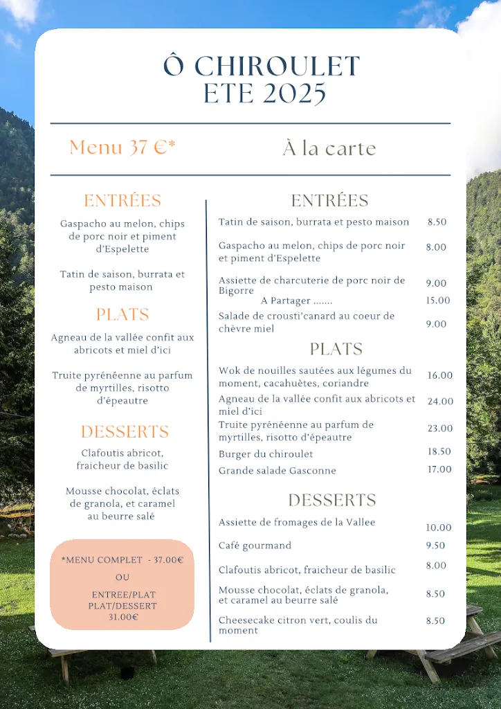 Menu_La Table Ô Chiroulet_Bagnères-de-Bigorre_immagine_2