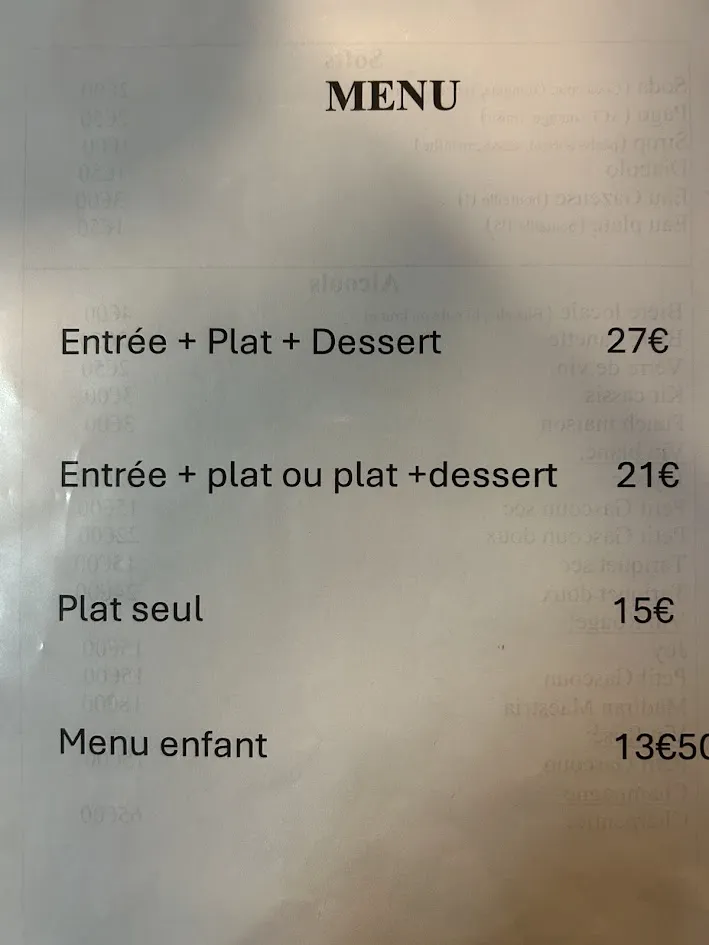 Menu_Auberge de la Fontaine des Fées_Bagnères-de-Bigorre_image_2