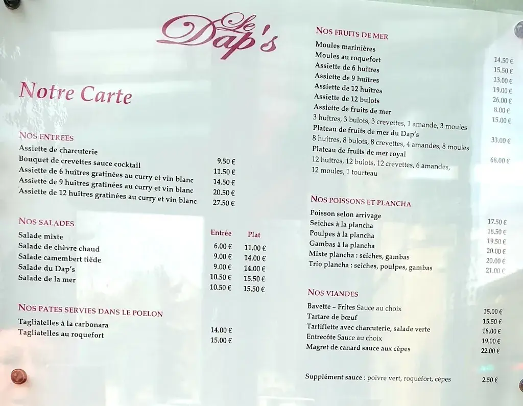 Menu_Le Dap's_Bagnols-sur-Cèze_image_1