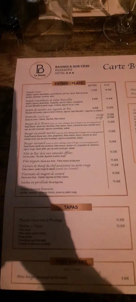 Menu_Hotel De la Bourse_Bagnols-sur-Cèze_image_2