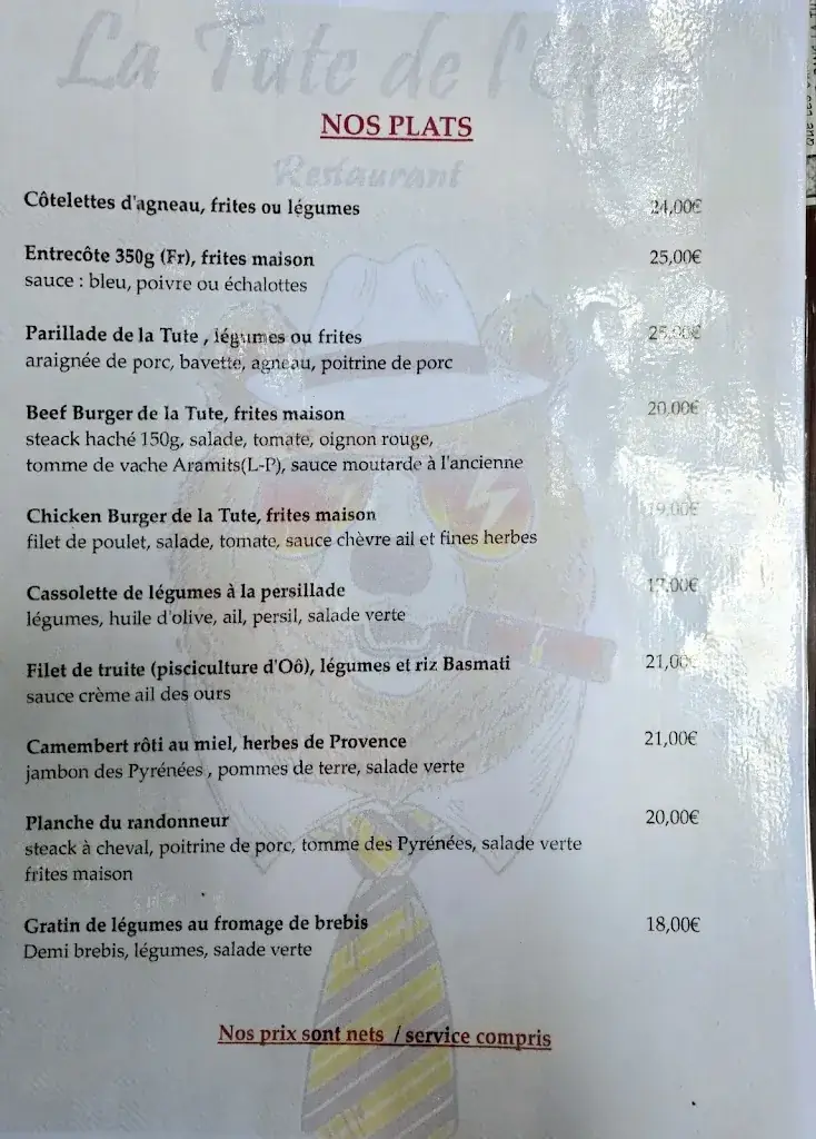 La Tute de L'Ours_Bagnères-de-Luchon_menu_image_1