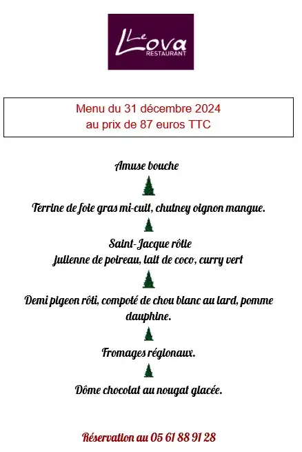 Menu_LE LOVA RESTAURANT_Bagnères-de-Luchon_immagine_1