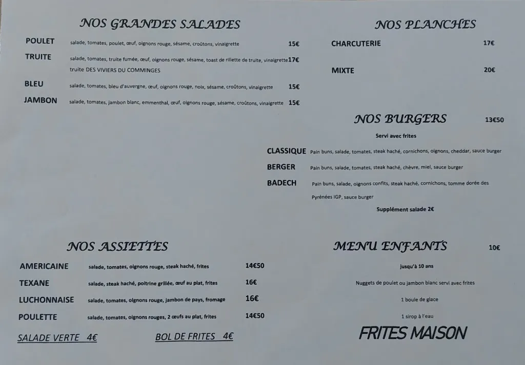 Menu_La Guinguette du Lac de badech_Bagnères-de-Luchon_image_2