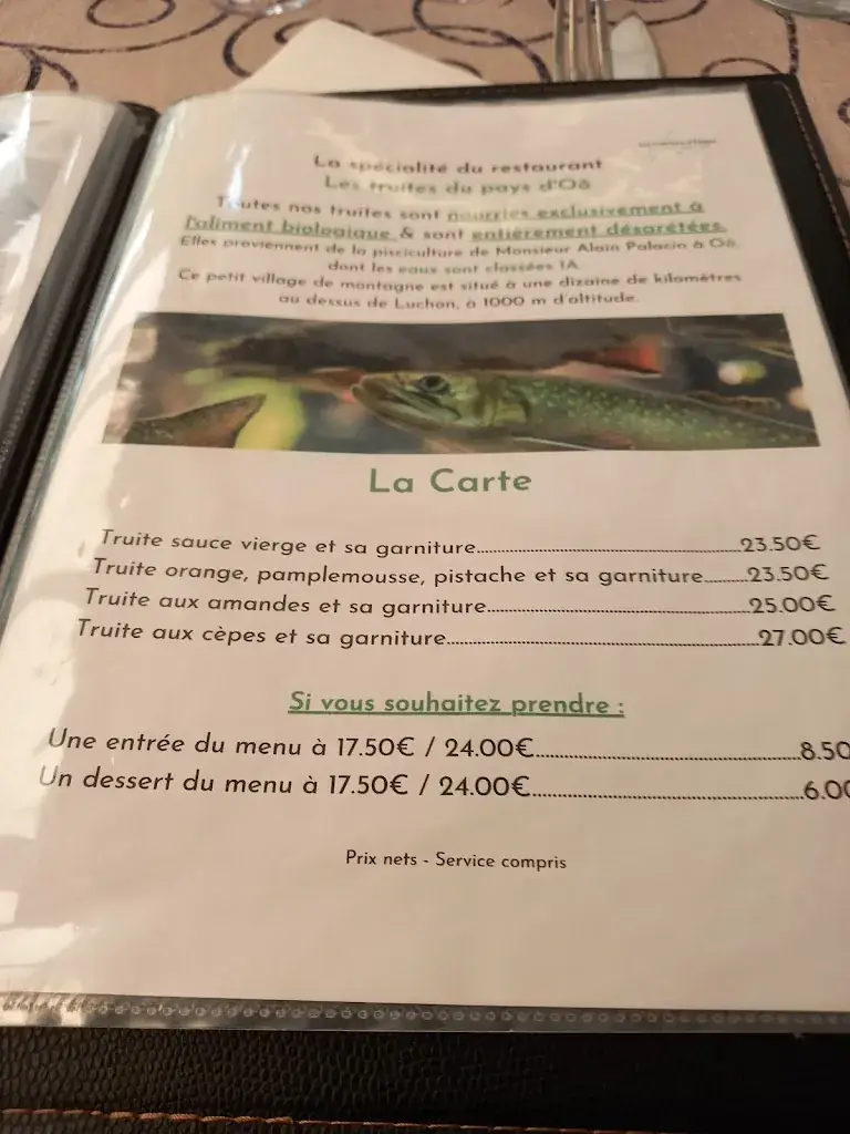 Menu_Les Caprices d'Etigny_Bagnères-de-Luchon_image_2
