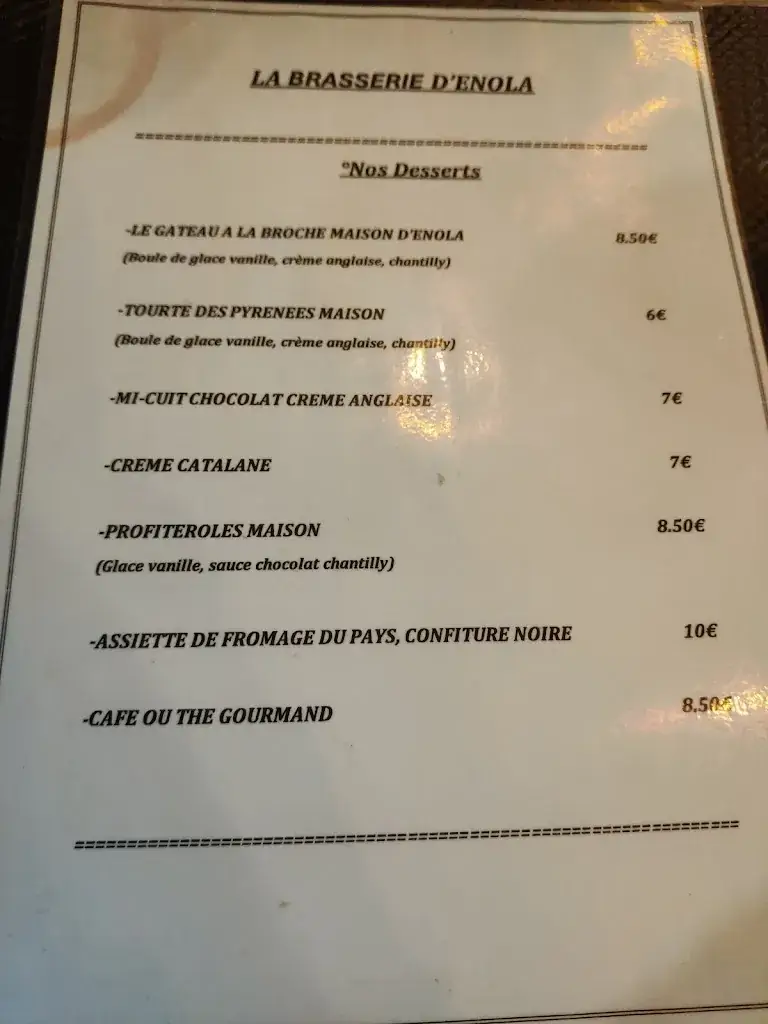 Menu_La brasserie d'Enola_Bagnères-de-Luchon_image_3