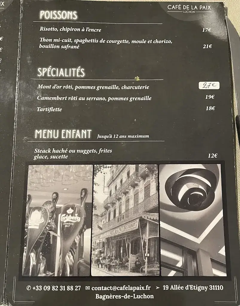 Menu_Café de la Paix_Bagnères-de-Luchon_image_4
