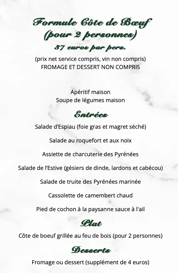 Menu_La Ferme d'Espiau_Billière_image_1