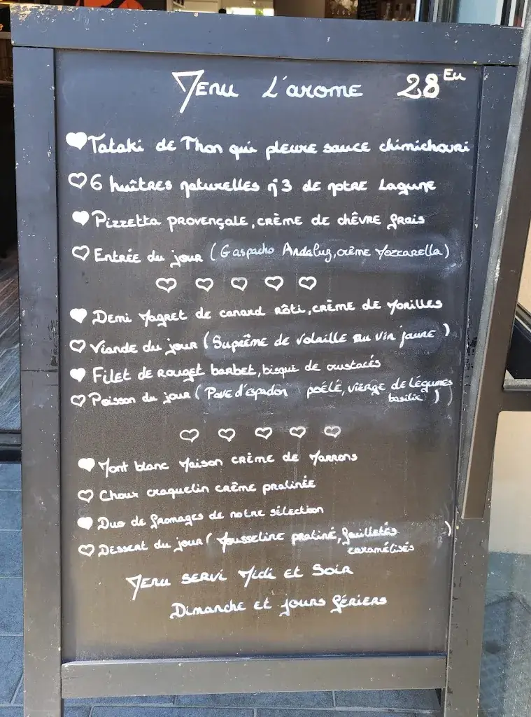 Menu_Restaurant L'Arôme_Balaruc-les-Bains_image_2