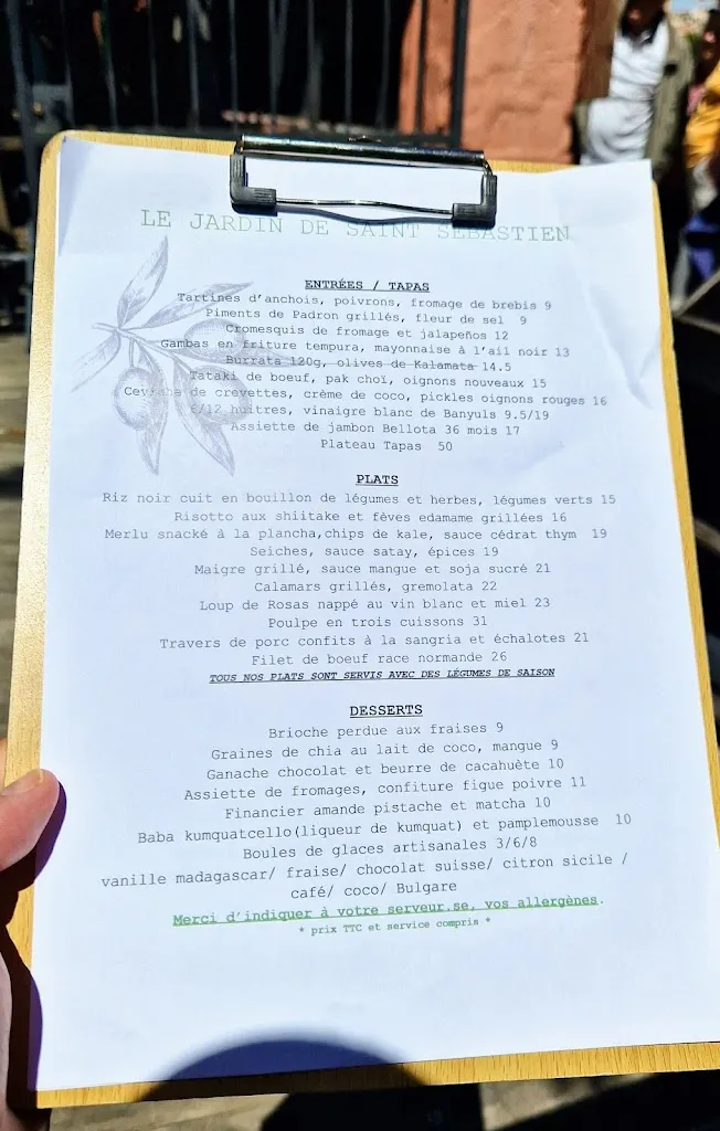 Menu_LE JARDIN DE SAINT SEBASTIEN_Banyuls-sur-Mer_immagine_2