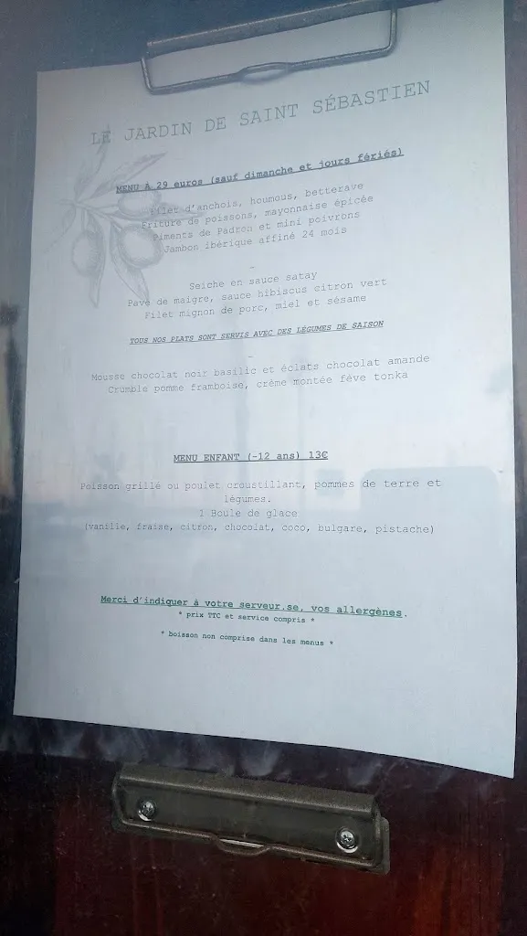 Menu_LE JARDIN DE SAINT SEBASTIEN_Banyuls-sur-Mer_immagine_4