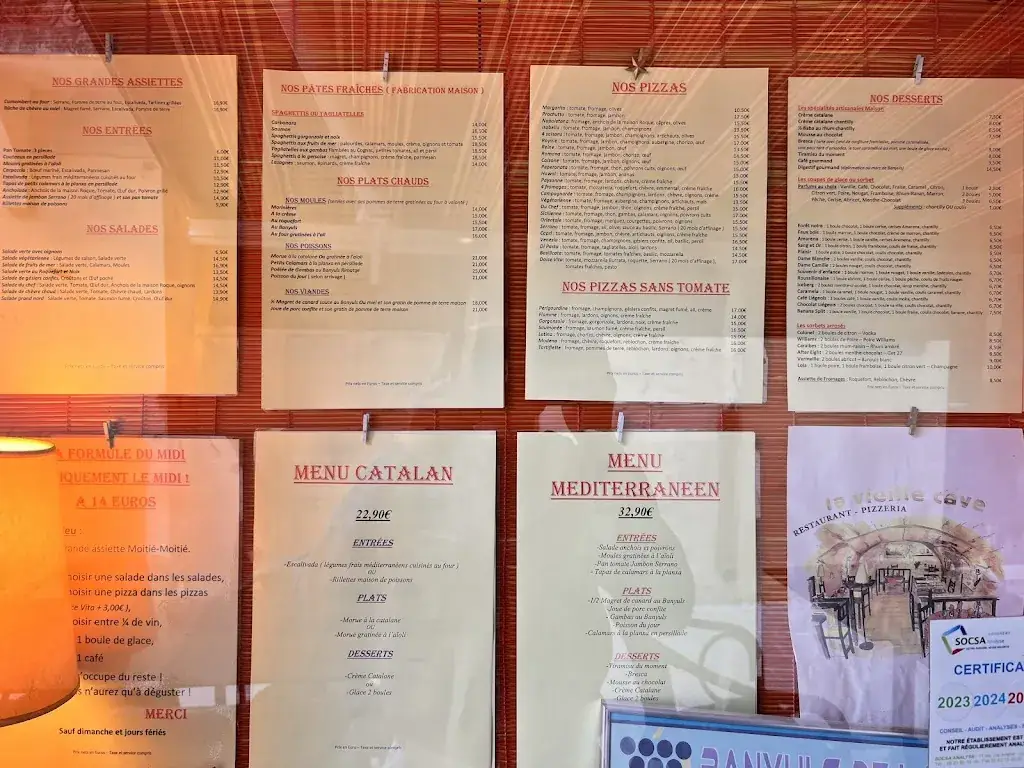 Menu_The Old Cellar_Banyuls-sur-Mer_image_1