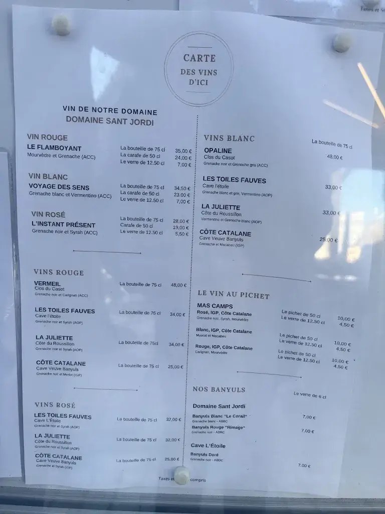 Menu_Restaurant La Table de Jordi_Banyuls-sur-Mer_image_2