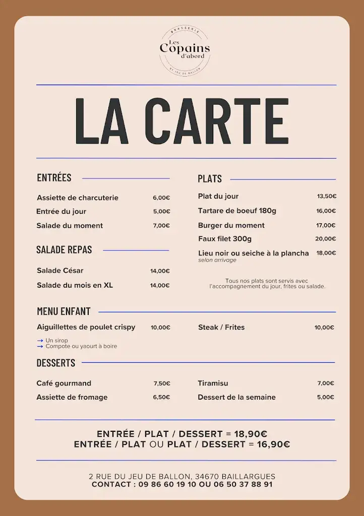 Menu_Brasserie Les Copains d'Abord_Baillargues_image_3