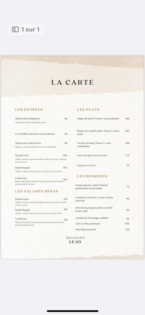 Menu_Brasserie le 119_Saint-Brès_image_2