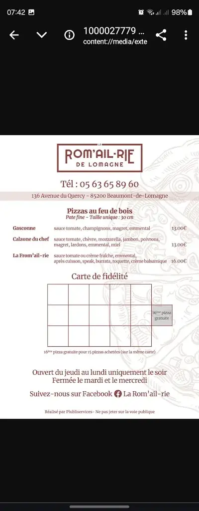 Menu_La Rom'Ail-rie_Beaumont-de-Lomagne_image_4