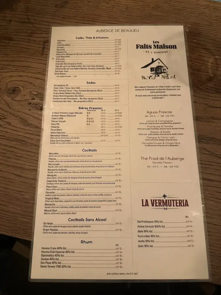Menu_Auberge de Beaulieu_Lausanne_image_1