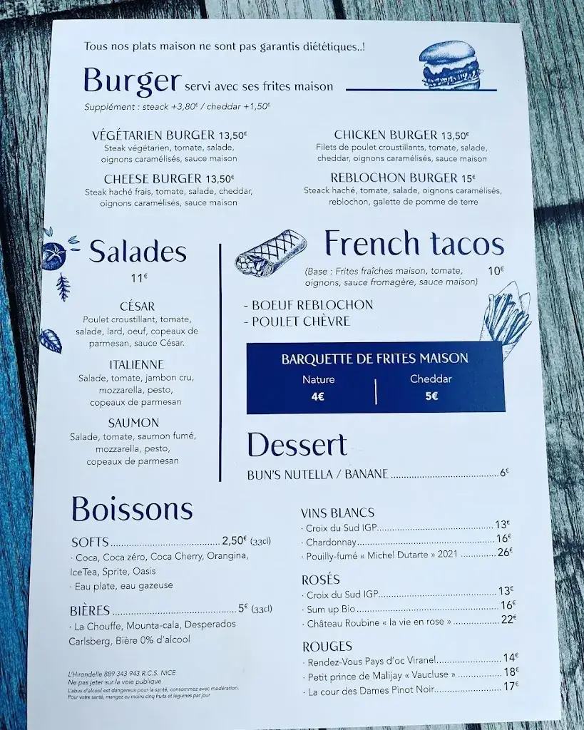 Menu_l'Hirondelle_Beaulieu-sur-Mer_immagine_1