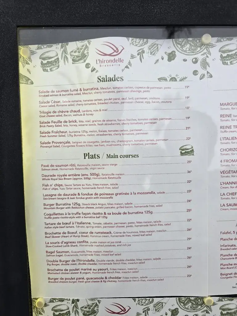 Menu_l'Hirondelle_Beaulieu-sur-Mer_immagine_2