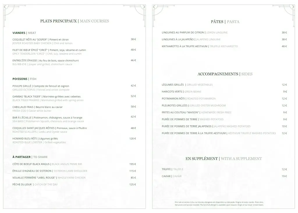 Menu_Circe Restaurant Beaulieu-sur-Mer_Beaulieu-sur-Mer_image_1