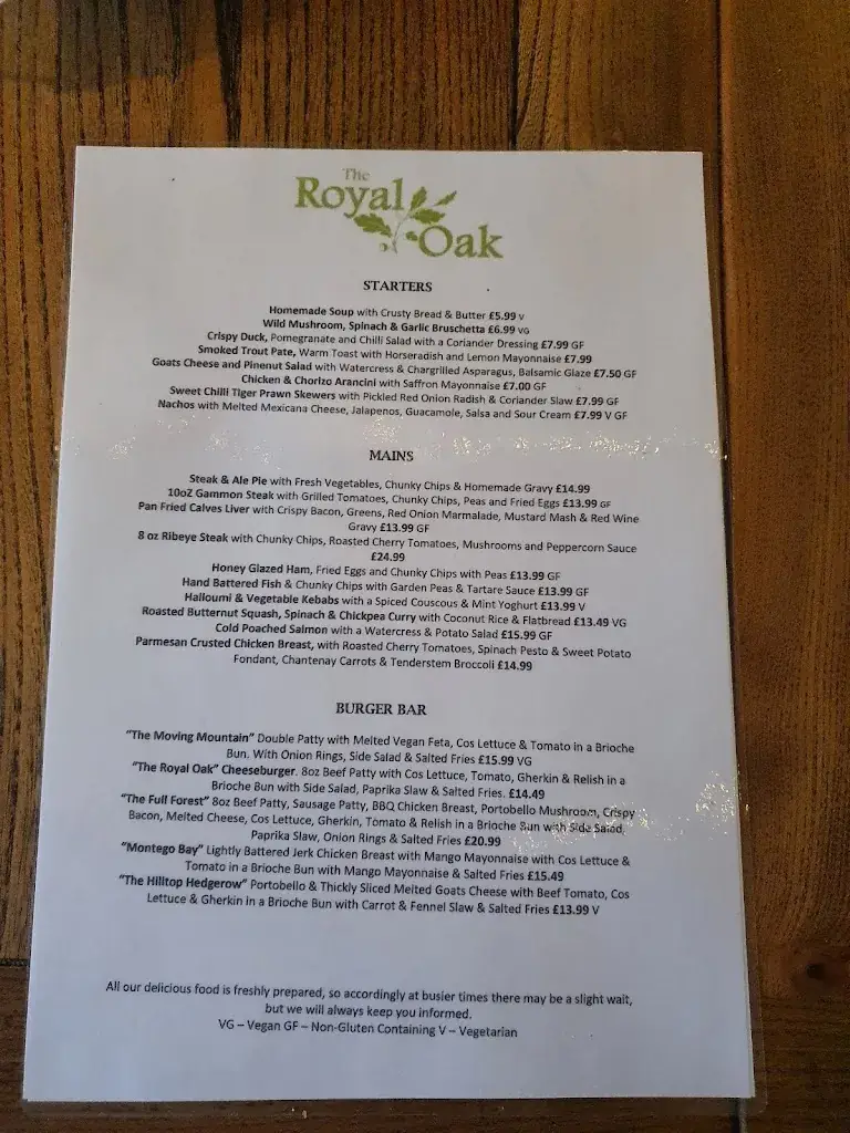 Menu_Royal Oak_Kingdom_imagen_4