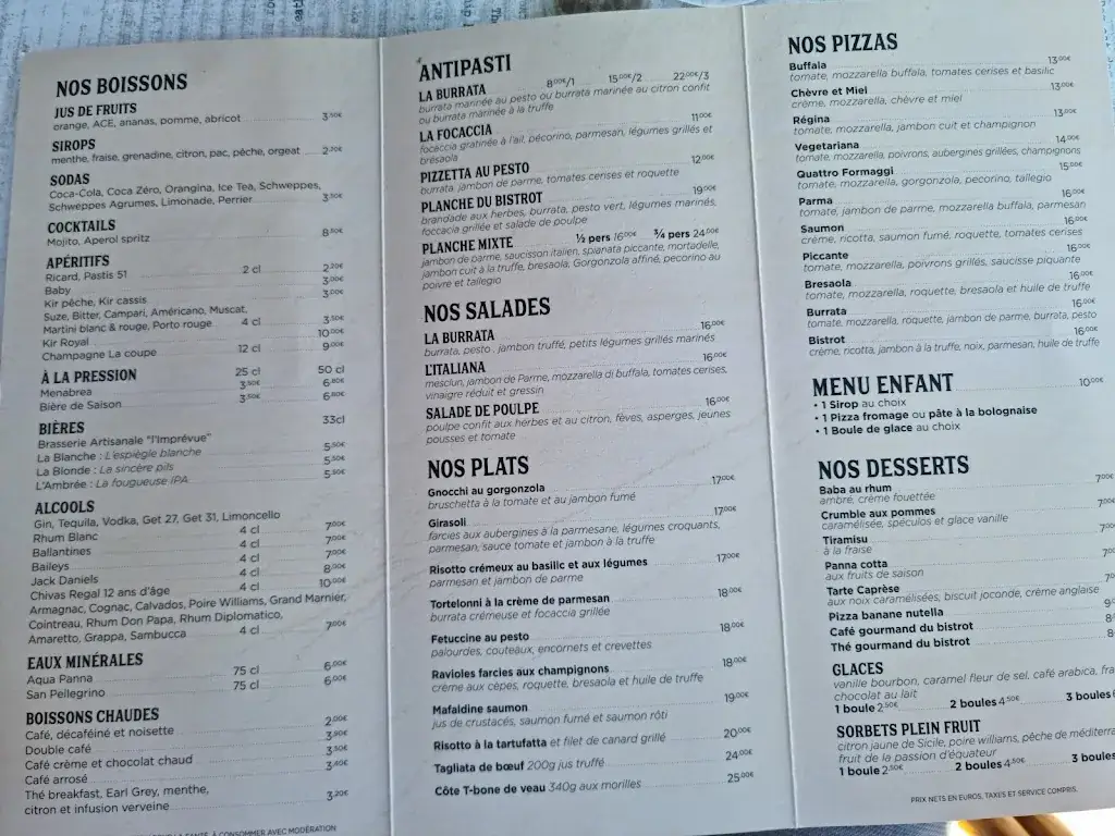 Menu_Le bistrot italien Beaucaire_Beaucaire_image_4