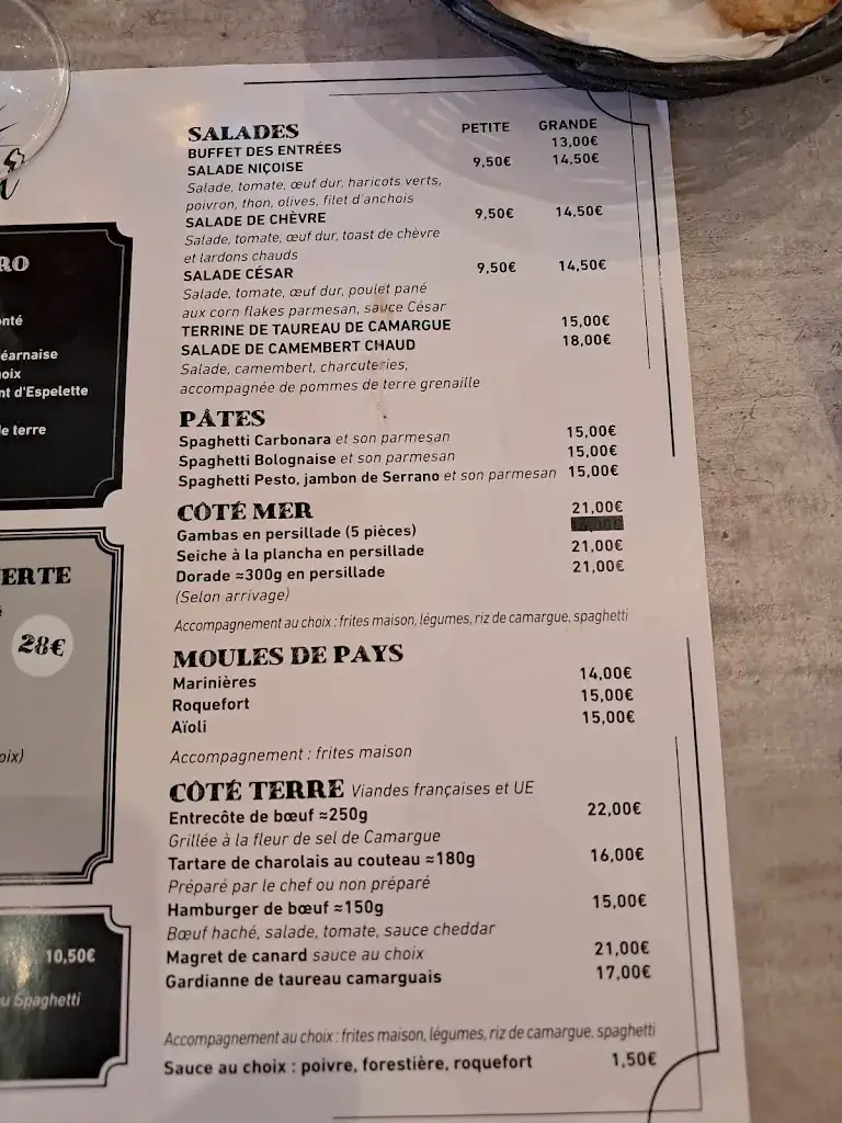 Menu_Restaurant le Soleil_Beaucaire_imagen_2