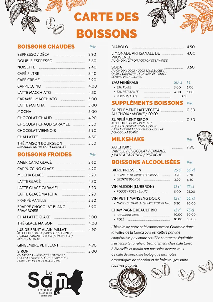 Menu_Le Sam_Beaucaire_image_1
