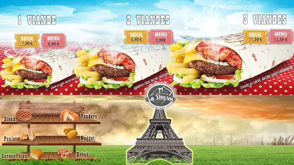 Menu_Le Dream Beaucaire_Beaucaire_immagine_4