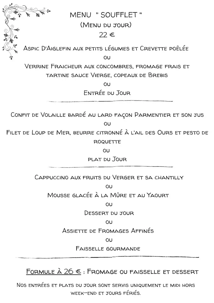 Menu_Restaurant La Forge_Bédarieux_image_1