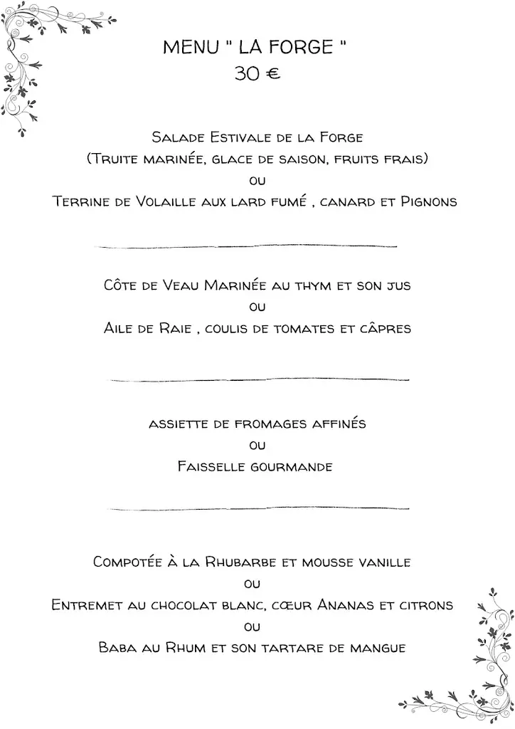 Menu_Restaurant La Forge_Bédarieux_image_3