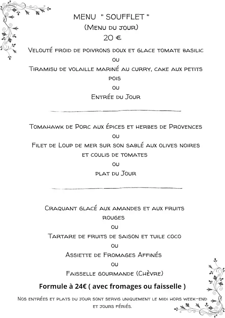 Menu_Restaurant La Forge_Bédarieux_image_4