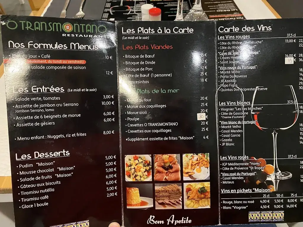 Menu_Restaurant O Transmontano... Spécialités portugaises_Roussillon_image_1