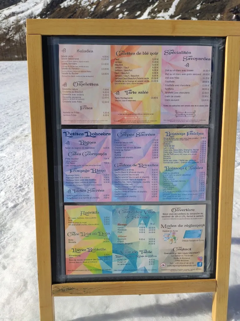 Menu_La Grange du Travérole - Restaurant et Camping (été)_Bessans_image_2