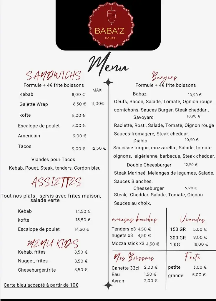 Menu_Babaz Döner_Valserhône_image_1