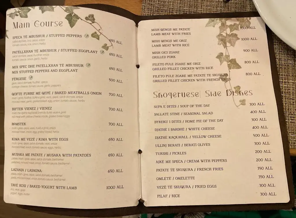 Menu_Eni Traditional Food Berat_Albania_image_2