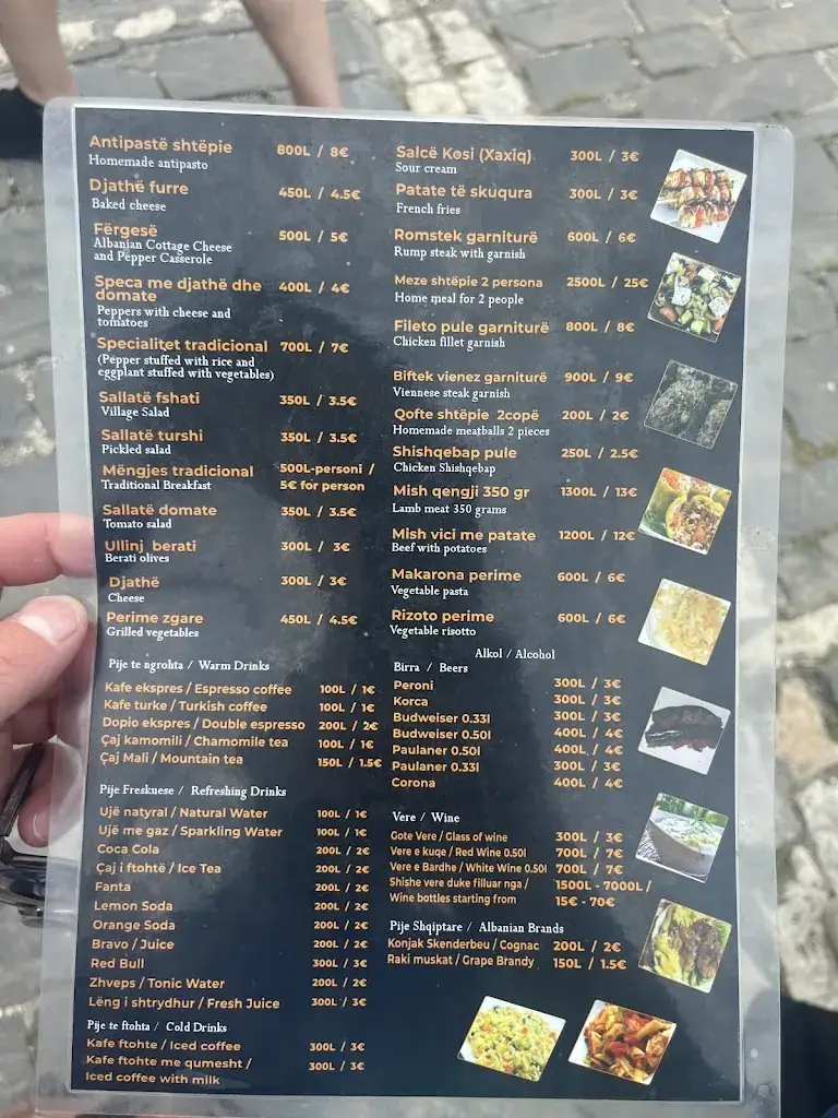 Menu_Restaurant Te' MuzzeU_Albania_image_1