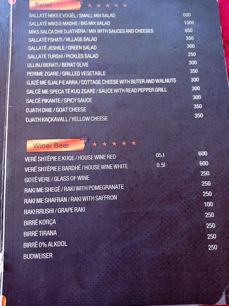 Menu_Mbrica Restaurant Traditional Food_Albania_image_2