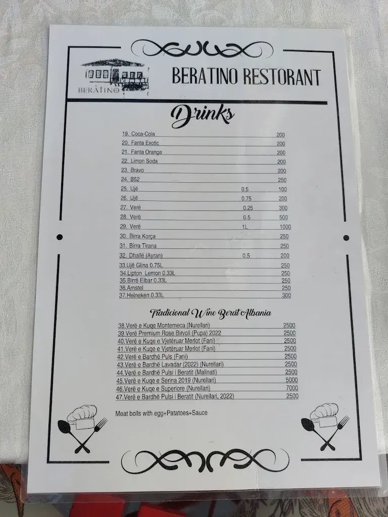 Menu_Restaurant Beratino_Albania_image_1