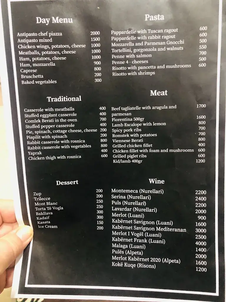 Menu_Bar Restaurant Piazza Grill_Albania_image_4