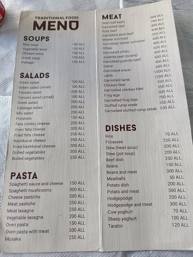 Menu_Traditional Food Anxhelo_Albania_image_1