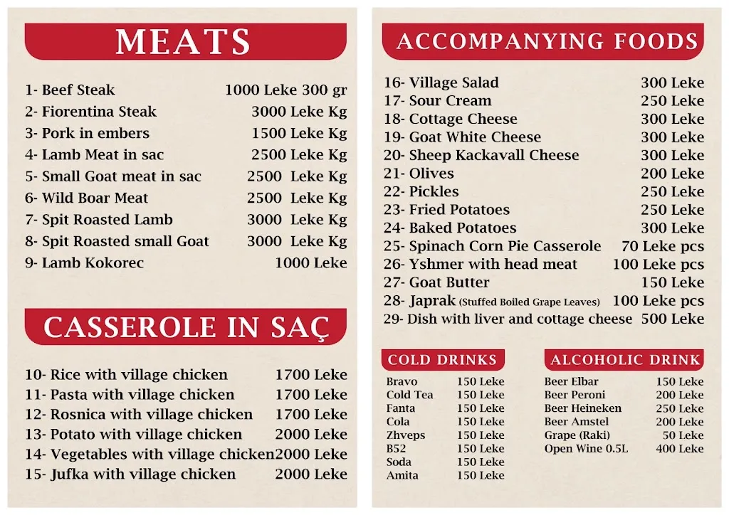 Menü_Te Visi Restorant_Albania_Bild_1